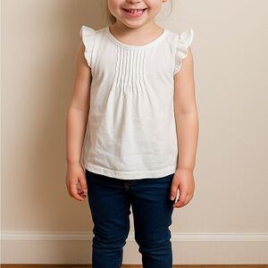 Janie and Jack Cream Ruffled Blouse